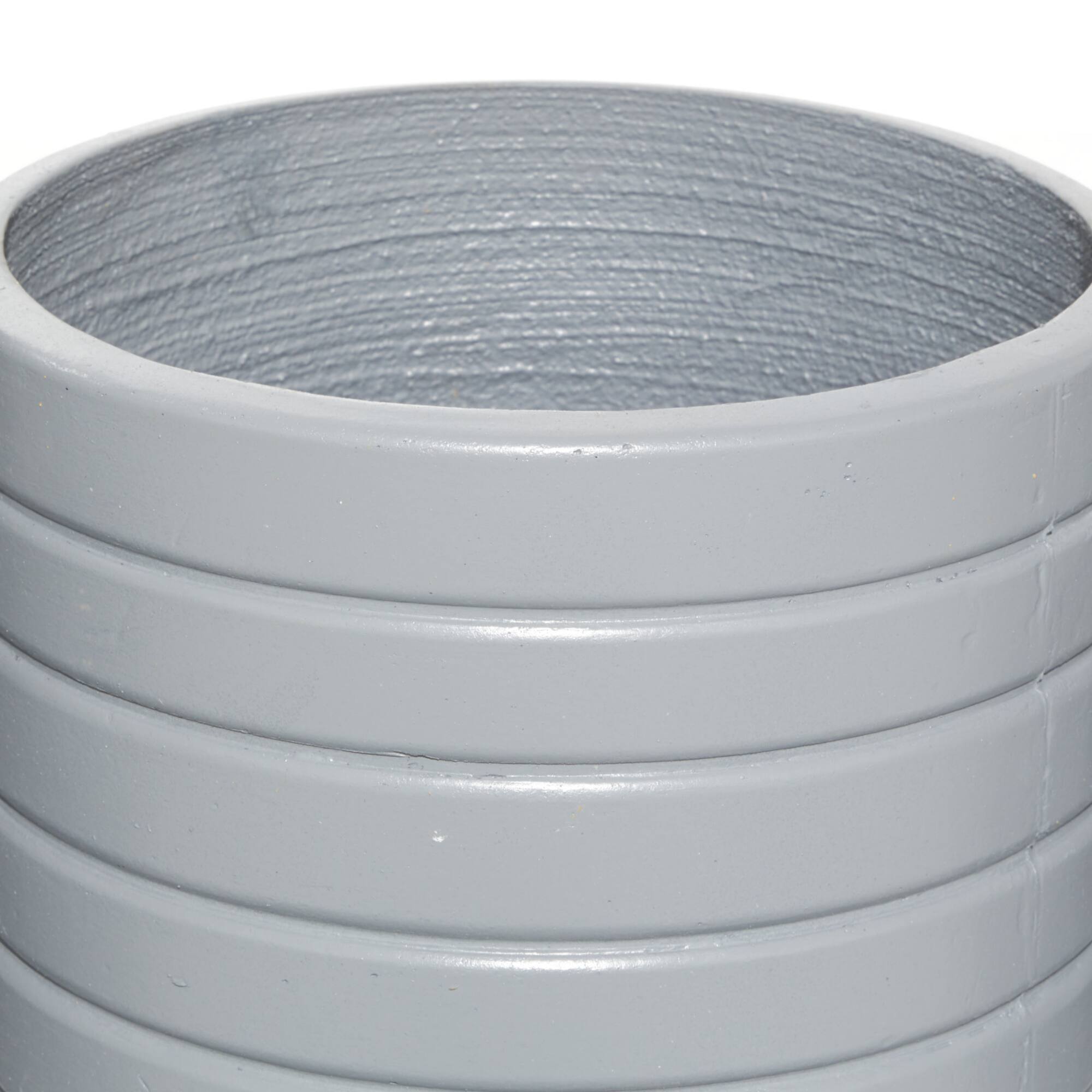 Set of 3 Grey MgO Contemporary Planter 14", 16", 18"